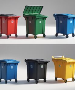770 liter pink wheelie bin
