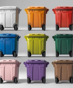 120 liter red wheelie bin