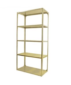 Bolted Shelving Steel Bay 5 Shelves - Uni-Angle - Five Shelf Kit - Painted - 243.8 x 91.4 x 61 cm