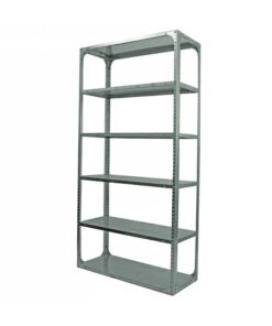 Bolted Shelving Steel Bay 6 Shelves - Uni-Angle - Six Shelf Kit - Galvanised - 213.4 x 91.4 x 45.7 cm