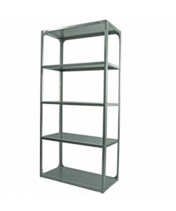 Bolted Shelving Steel Bay 5 Shelves - Uni-Angle - Five Shelf Kit - Galvanised - 213.4 x 91.4 x 38.1 cm