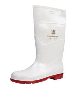 Bata Jobber Gumboot Wht/Red Size 10