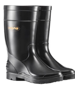 Wayne Gumboots Ladies Half Length Black Size 7
