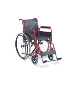 Wheelchair - Steel/PVC with Detachable Arm/Foot Rest