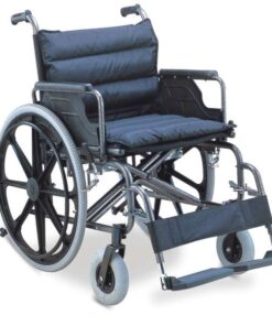 Wheelchair - Steel/Nylon - Extra Wide with Detachable Arm/Foot Rest